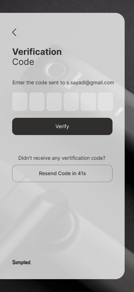 Verification after reset password