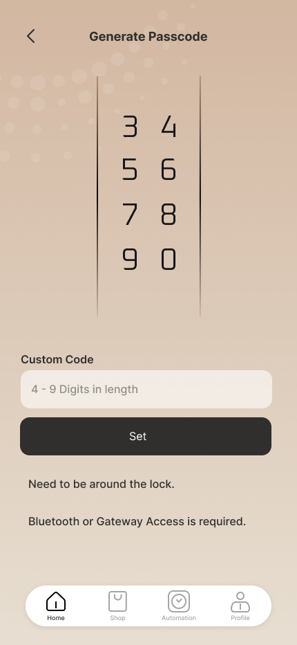 Passcode new design